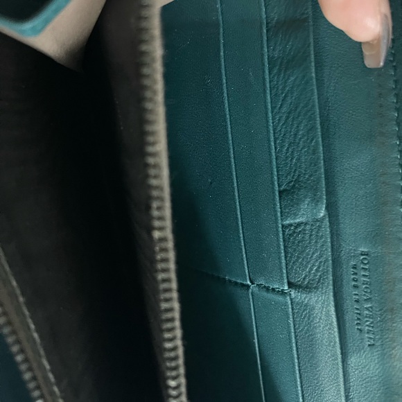Teal Bottega Veneta Zip Wallet - Picture 4 of 8